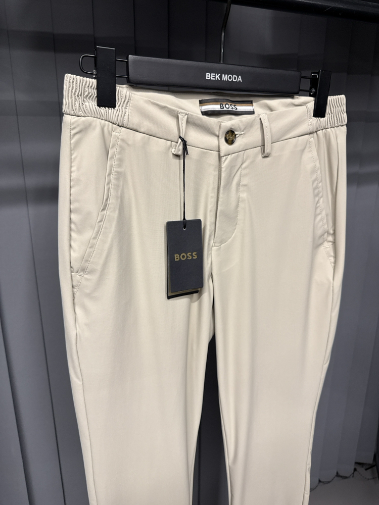 Boss  Kırışmayan Kumaş Jogger Pantolon(1088-bej)