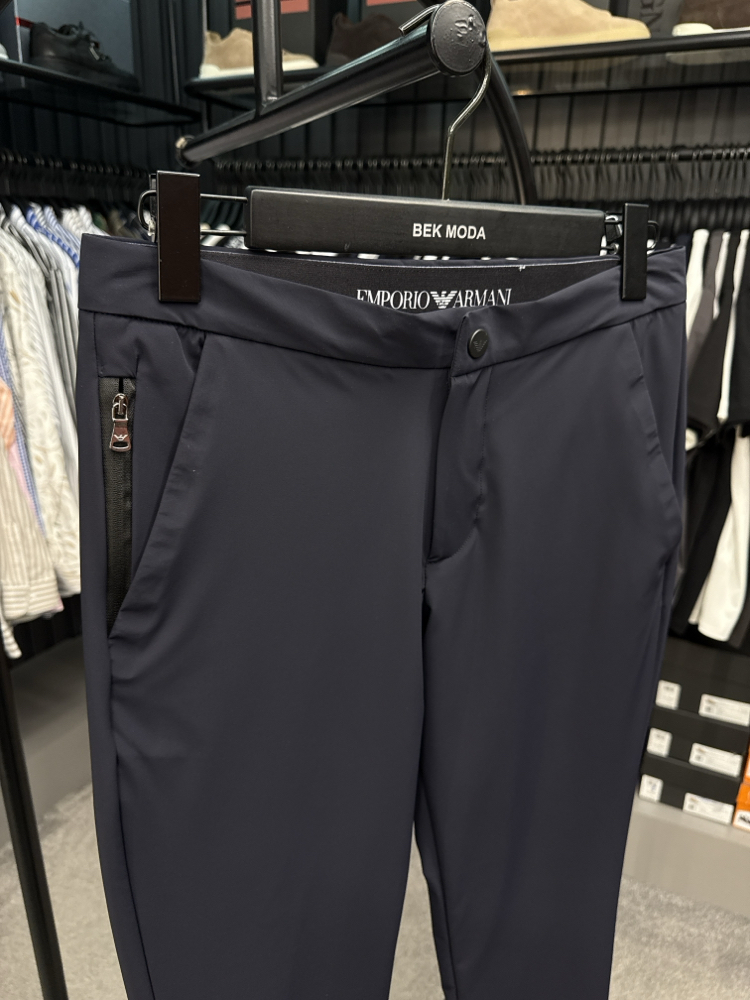 İthal Emporio Armani Kırışmayan Kumaş Jogger Pantolon(1087-Lacivert)