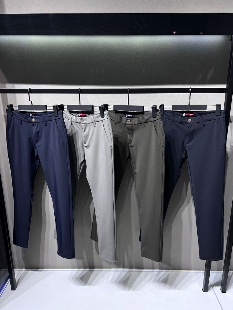 Prada Kışlık Kırışmayan Kumaş Jogger Pantolon (1299-Lacivert)