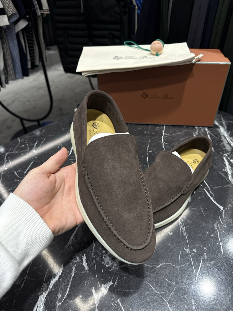 Lora Piana Hakiki Süet Deri Loafer Aykkabı (Kahve-İTHAL ÜRÜN)