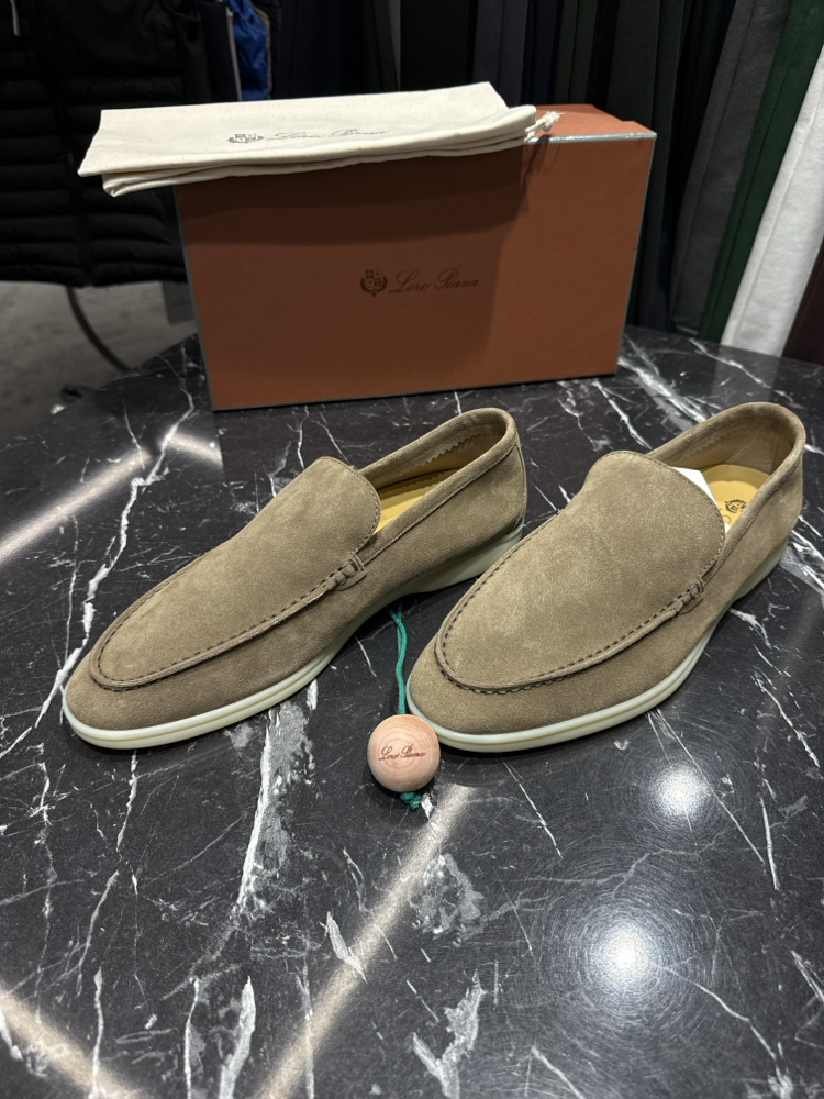 Lora Piana Hakiki Süet Deri Loafer Aykkabı (Taba-İTHAL ÜRÜN)