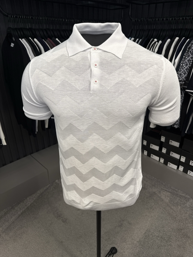 OUTLET ÜRÜNÜ İthal KİTON Triko Polo Yaka (24160-Beyaz)