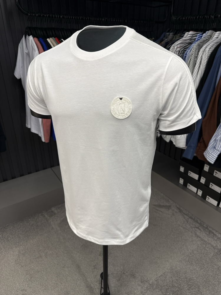 Emporıo Armani omuz detaylı T-shirt (26508-Beyaz)