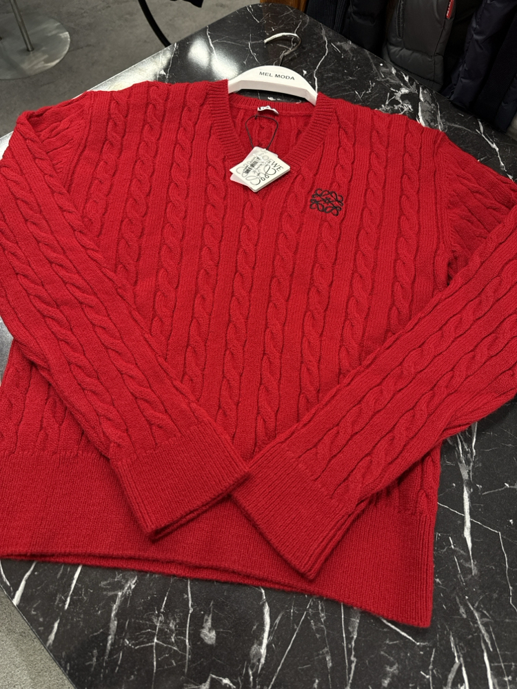 KADIN LOEWE V Yaka TRİKO (Kırmızı)