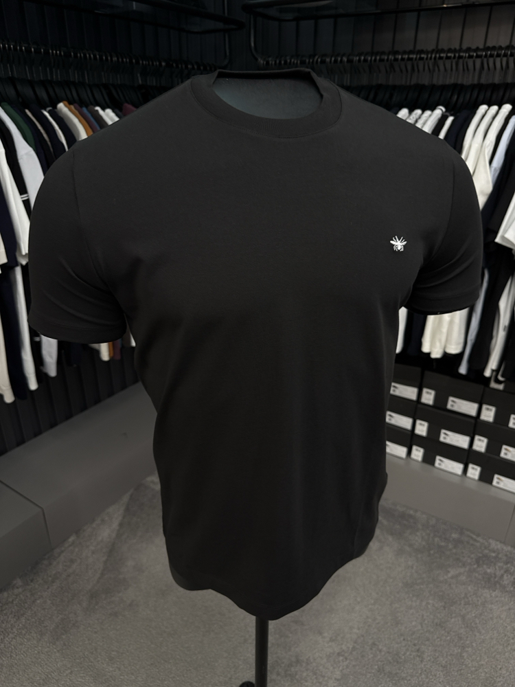 İthal Dior Kırışmayan Kumaş T-shirt (388-Siyah)