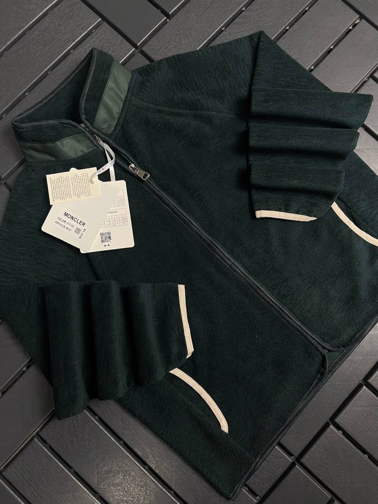 KADIN MONCLER Uzun Fermuarlı POLAR (Haki Yeşil)-5137-