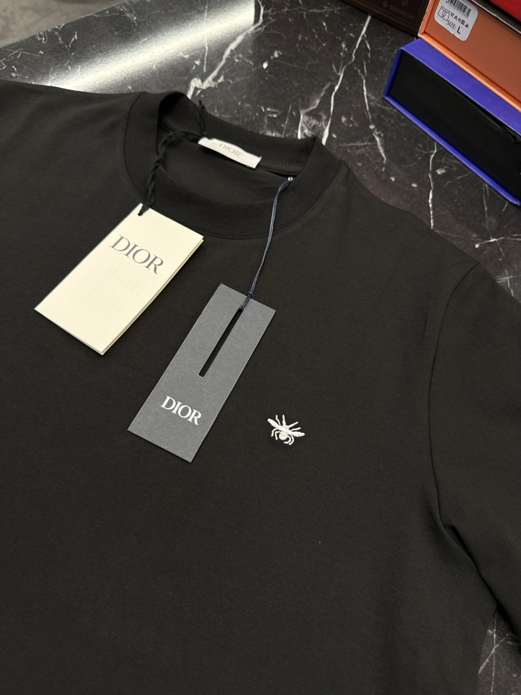 İthal Dior Kırışmayan Kumaş T-shirt (388-Siyah)
