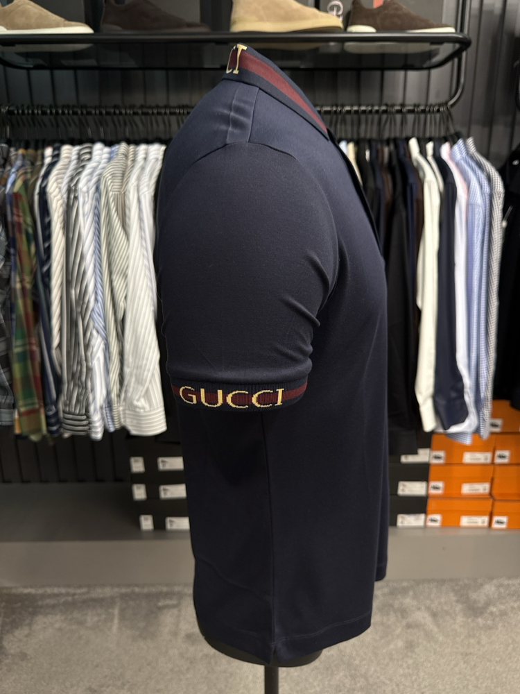 İthal Gucci Polo Yaka Kırışmayan Kumaş (0112-lacivert)