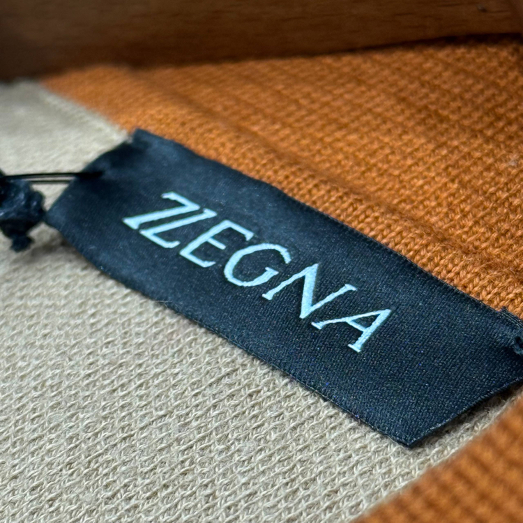 Outlet ürünü İthal Zegna Triko Polo Yaka (5047-Taba)