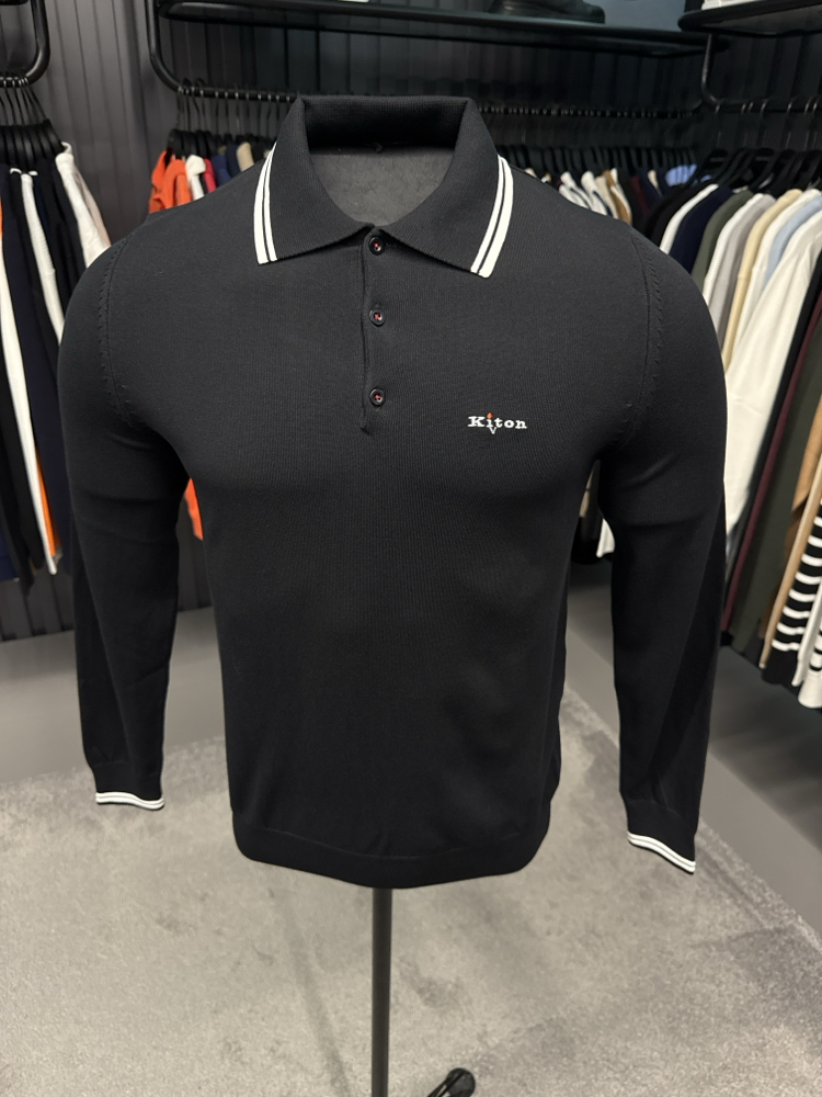 İthal KİTON Triko Polo Yaka (7202-Siyah)