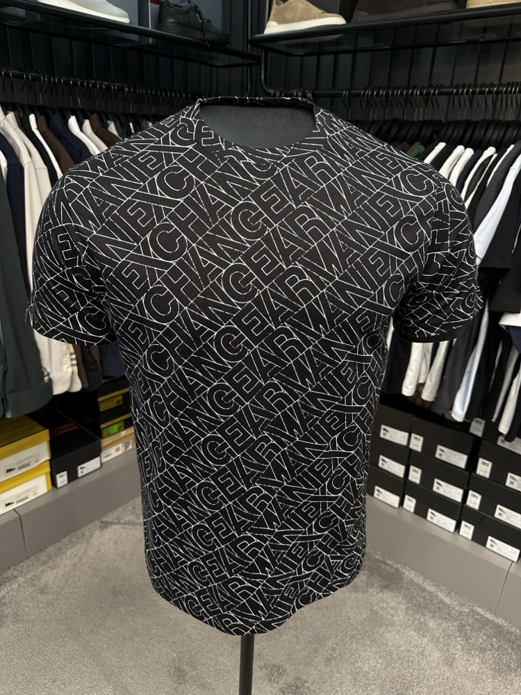 Armanı exchange dijital baskı T-shirt (26609-siyah)