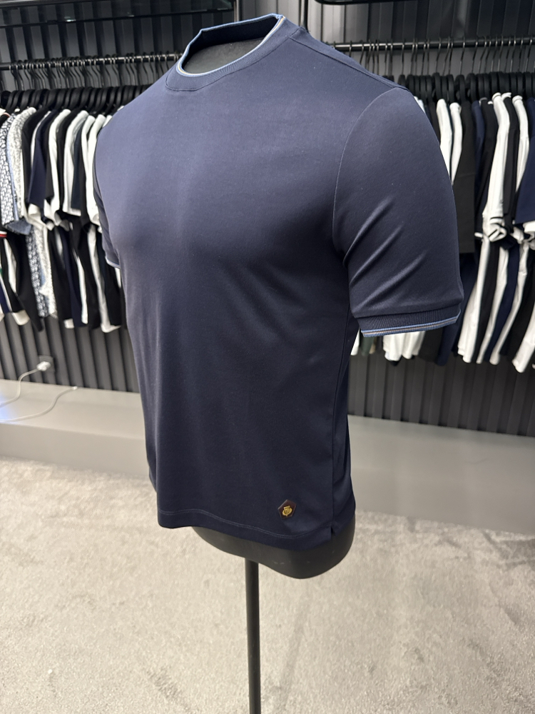 İthal  Loro Piano T-shirt  Kırışmayan Kumaş (0116-lacivert)