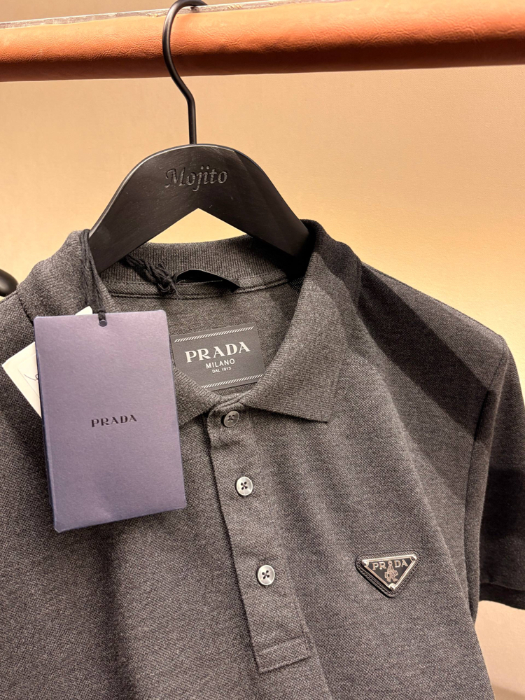 Prada Yeni Logo Polo Yaka (3322-Antrasit)