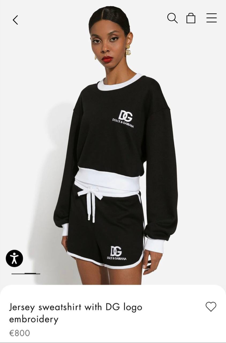 KADIN Dolce Gabbana Crop Sweat (5178-Siyah)