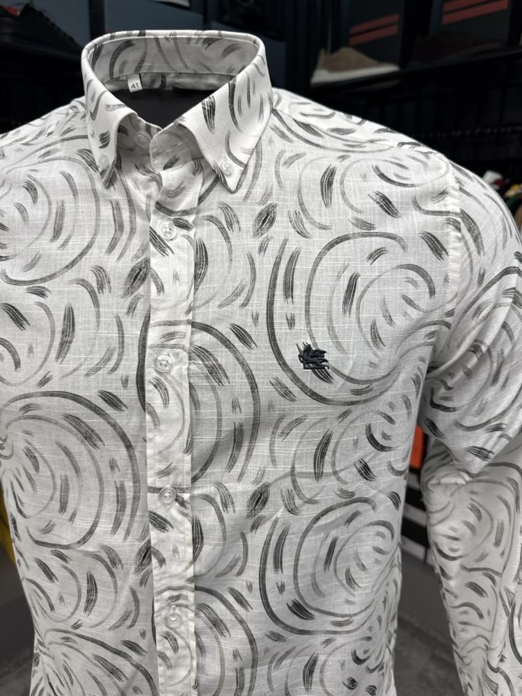 Etro Keten Gömlek (2132-Siyah)