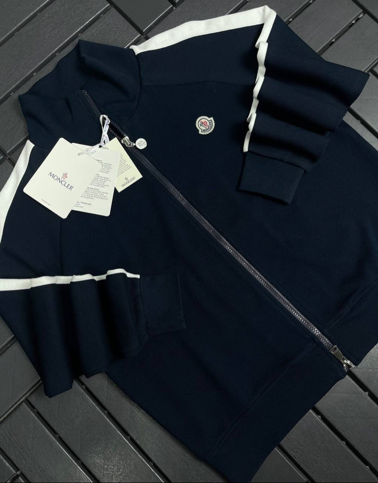 KADIN MONCLER Tam Fermuarlı Sweat  (5174-Lacivert)