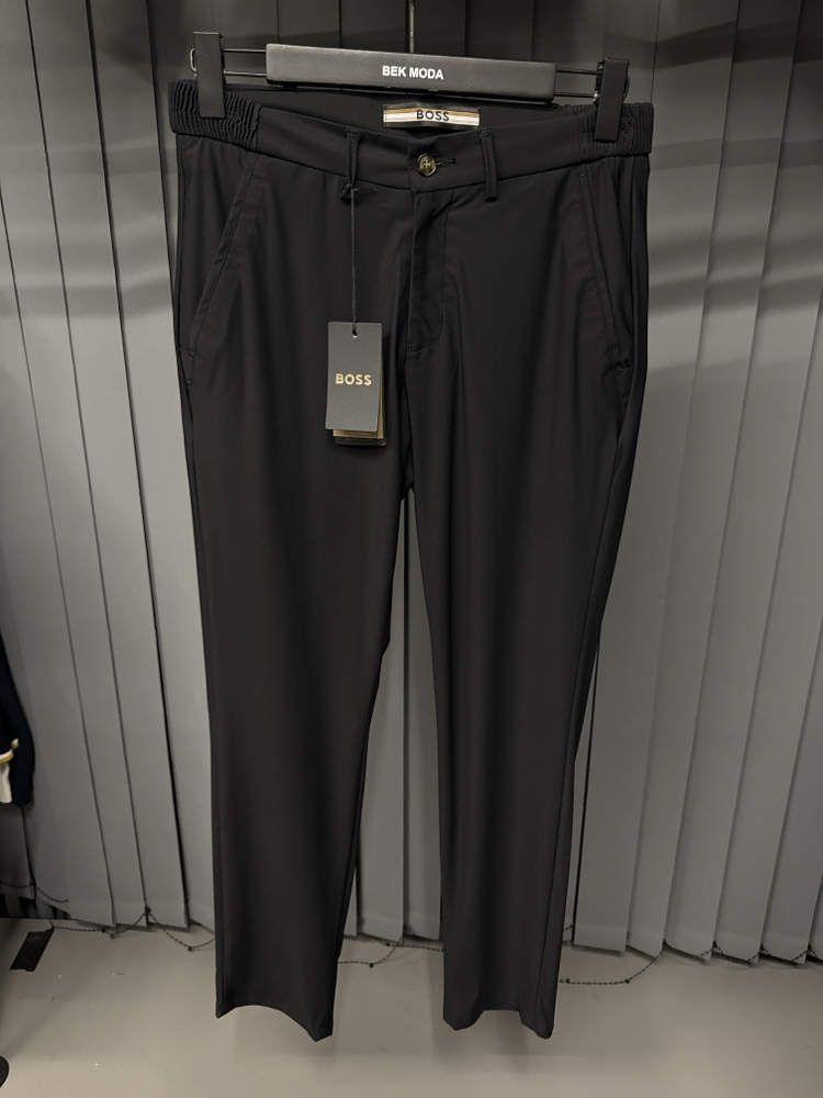 Boss Kırışmayan Kumaş Jogger Pantolon(1088-siyah)