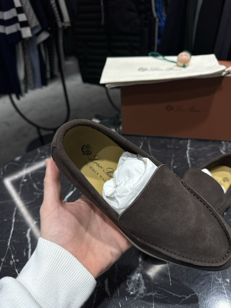 Lora Piana Hakiki Süet Deri Loafer Aykkabı (Kahve-İTHAL ÜRÜN)