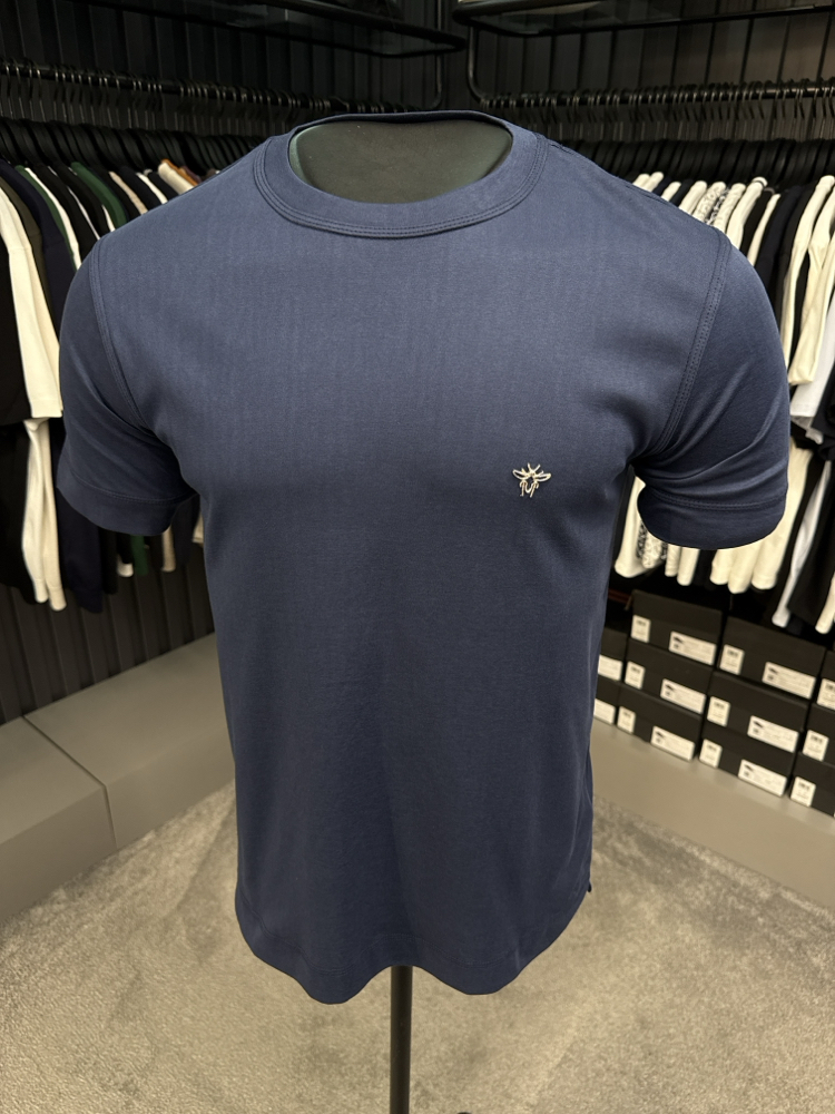 İthal Dior Merserize Kumaş T-shirt (Lacivert) 5850