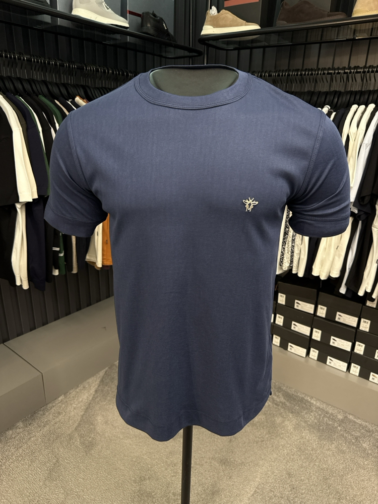 İthal Dior Merserize Kumaş T-shirt (Lacivert) 5850