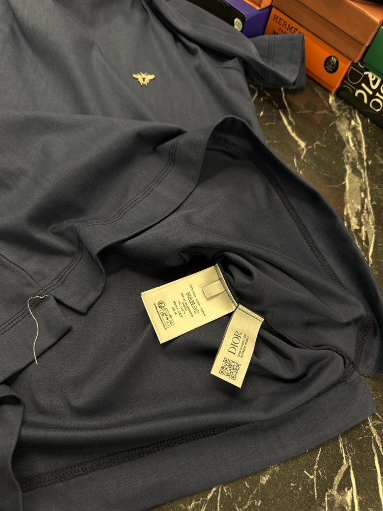 İthal Dior Merserize Kumaş T-shirt (Lacivert) 5850