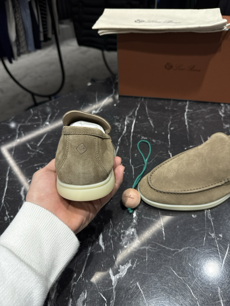 Lora Piana Hakiki Süet Deri Loafer Aykkabı (Taba-İTHAL ÜRÜN)