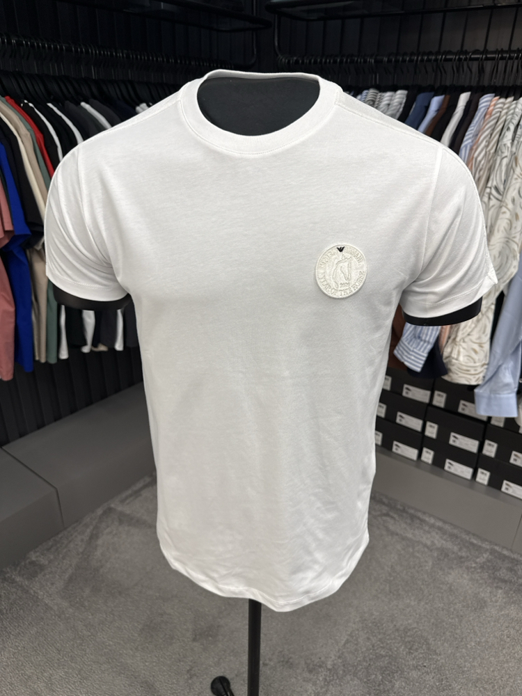 Emporıo Armani omuz detaylı T-shirt (26508-Beyaz)