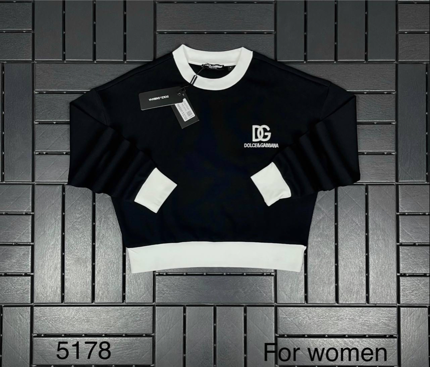 KADIN Dolce Gabbana Crop Sweat (5178-Siyah)