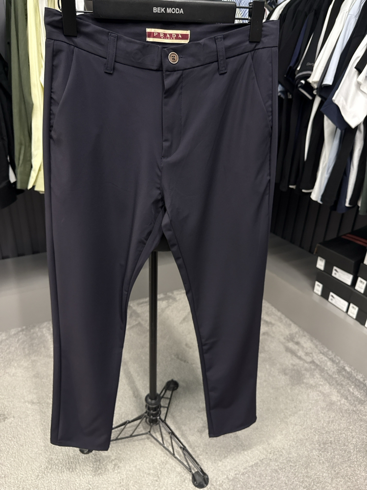 Prada Kırışmayan Kumaş Jogger Pantolon(1355-Lacivert)