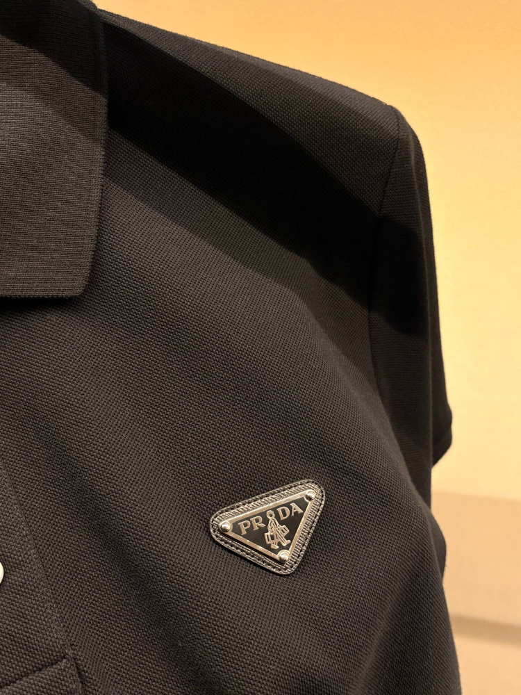 Prada Yeni Logo  Polo Yaka (3322-Siyah)