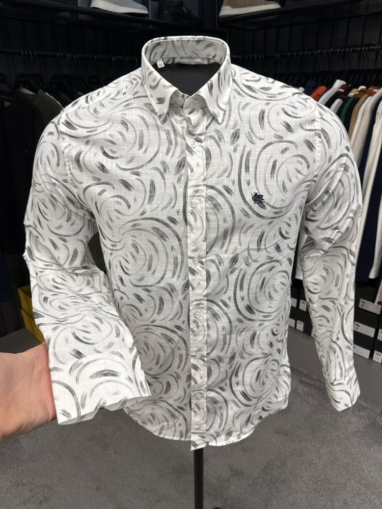 Etro Keten Gömlek (2132-Siyah)