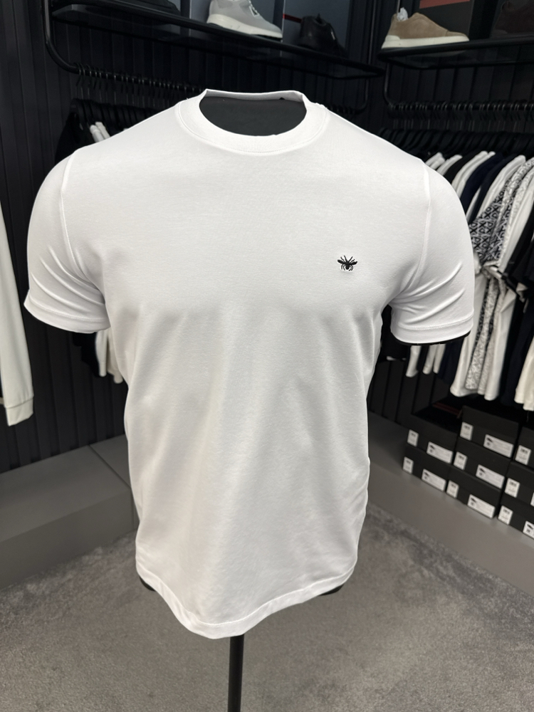 İthal Dior Kırışmayan Kumaş T-shirt (388-Beyaz)