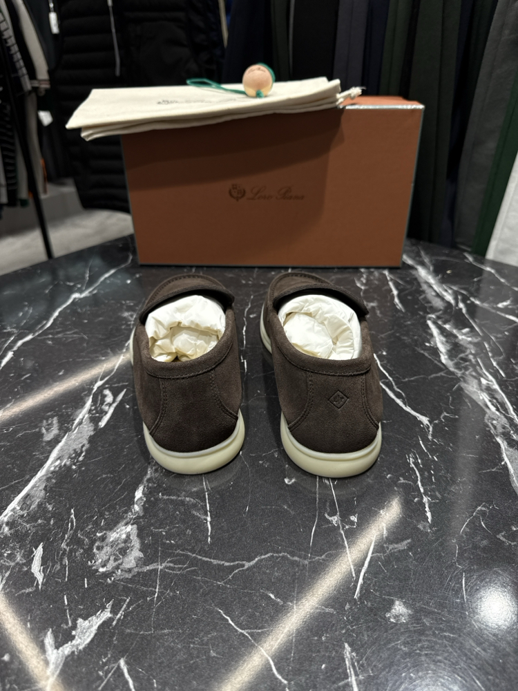 Lora Piana Hakiki Süet Deri Loafer Aykkabı (Kahve-İTHAL ÜRÜN)