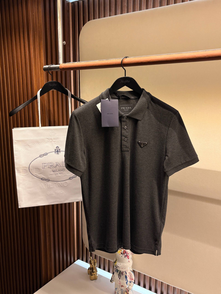 Prada Yeni Logo Polo Yaka (3322-Antrasit)