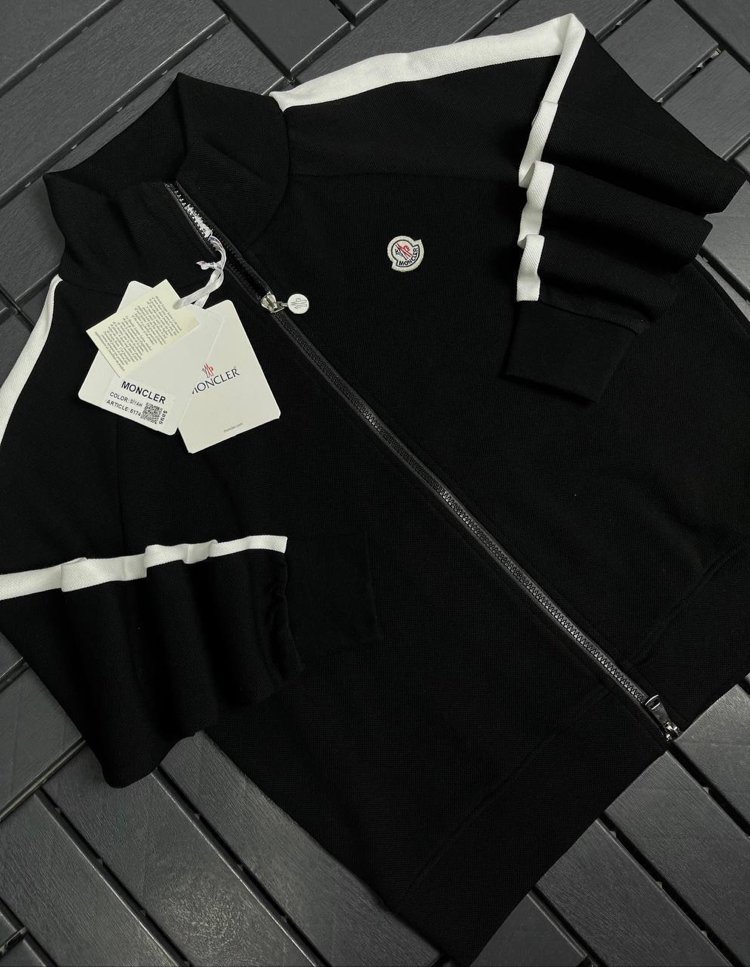 KADIN MONCLER Tam Fermuarlı Sweat  (5174-Siyah)