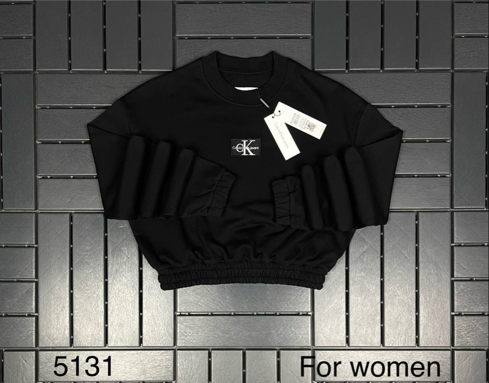 KADIN Crop Sweat (Siyah)-5131-