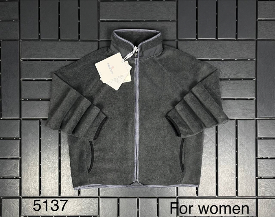 KADIN MONCLER Uzun Fermuarlı POLAR (Gri)-5137-