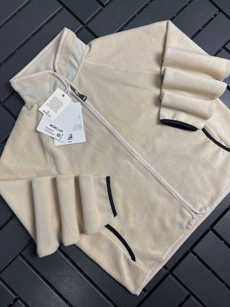 KADIN MONCLER Uzun Fermuarlı POLAR (Bej)-5137-