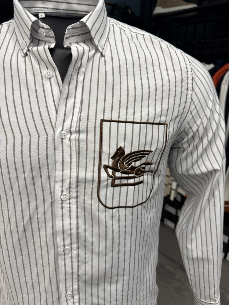  Etro Çizgili Gömlek (2131-Vizon)