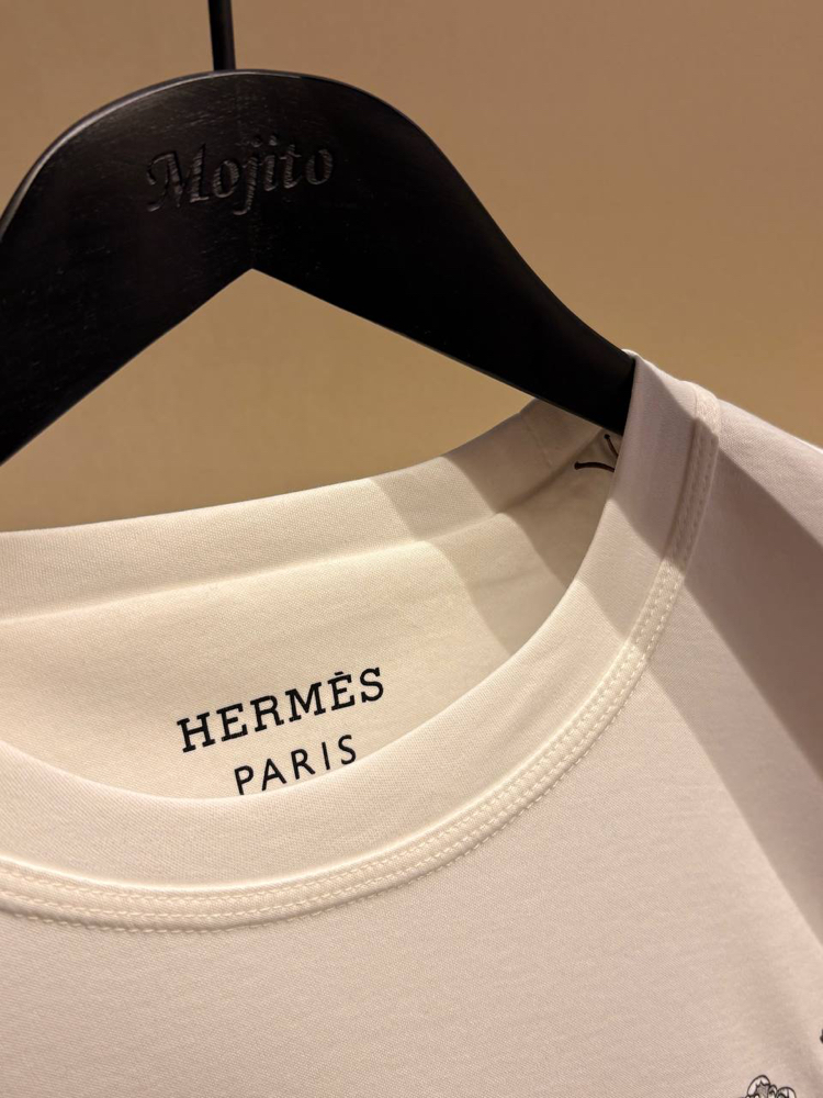 İthal Hermes T-shirt (4568-Beyaz)