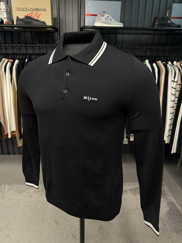 İthal KİTON Triko Polo Yaka (7202-Siyah)