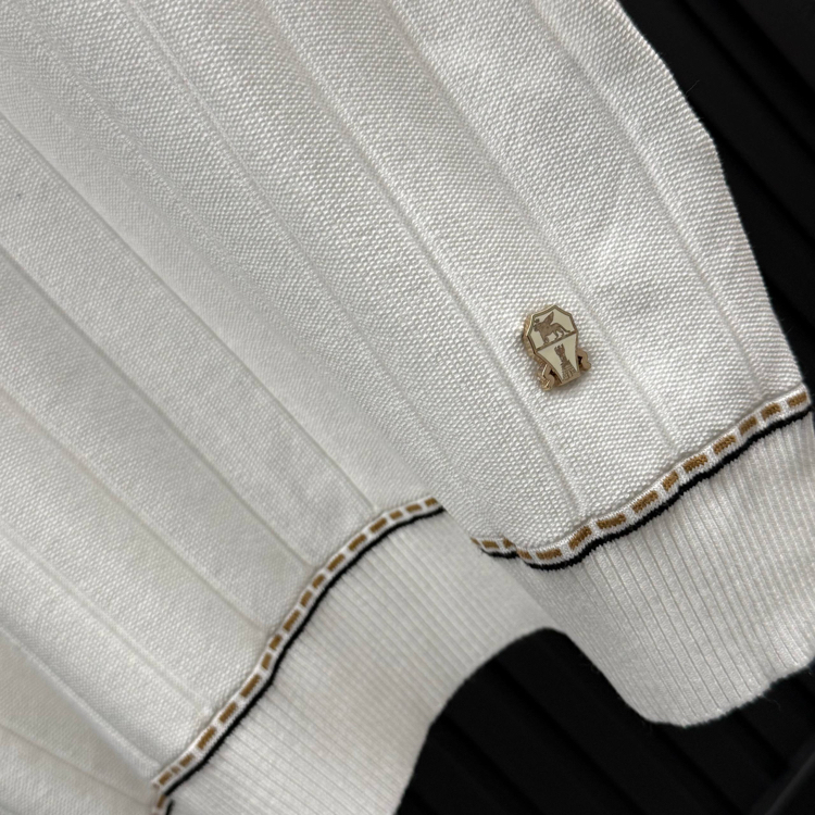 İthal BRUNELLO CUCINELLI Triko Polo Yaka (5529-BEYAZ)