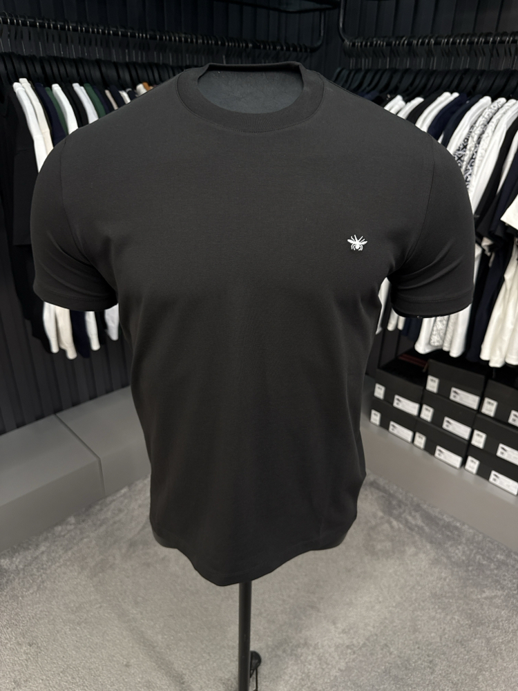 İthal Dior Kırışmayan Kumaş T-shirt (388-Siyah)