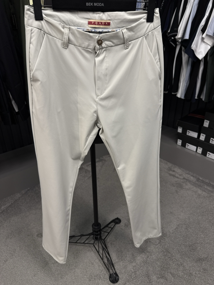 Prada Kırışmayan Kumaş Jogger Pantolon(1361-Taş)