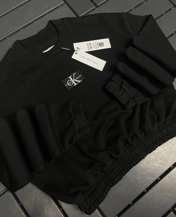 KADIN Crop Sweat (Siyah)-5131-
