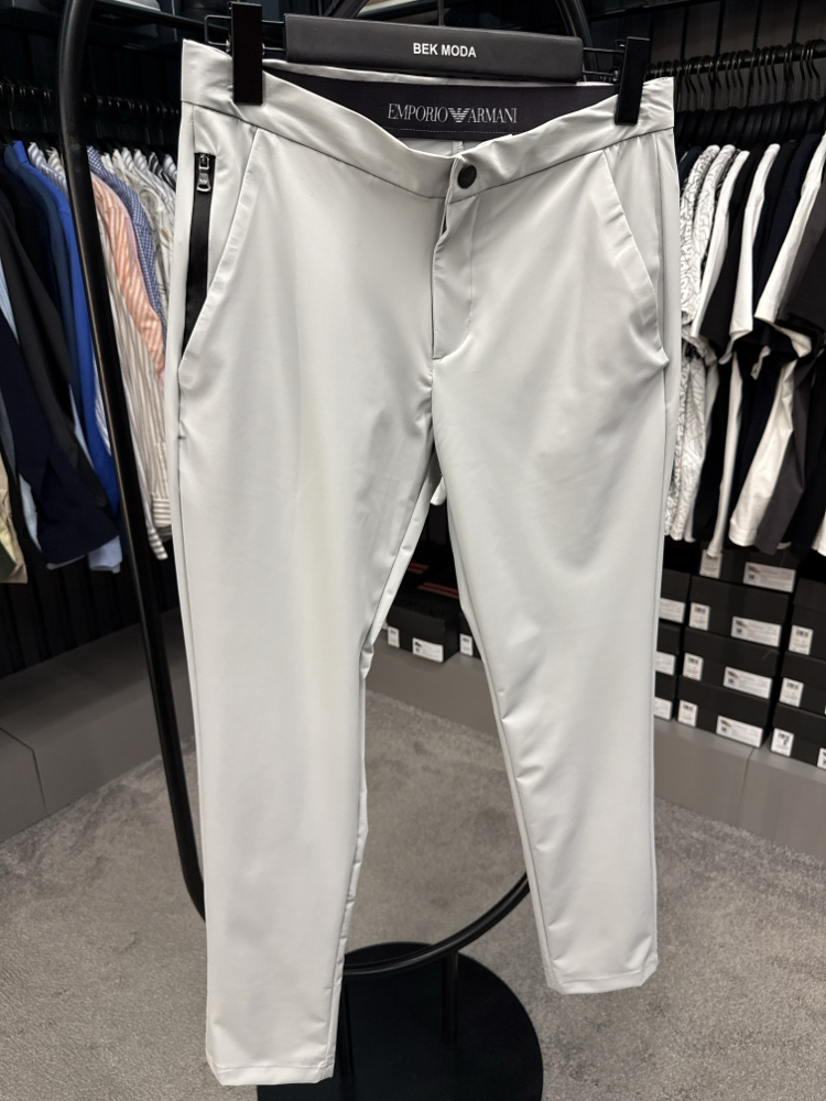 İthal Emporio Armani Kırışmayan Kumaş Jogger Pantolon(1087-Taş)