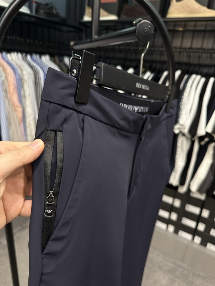 İthal Emporio Armani Kırışmayan Kumaş Jogger Pantolon(1087-Lacivert)