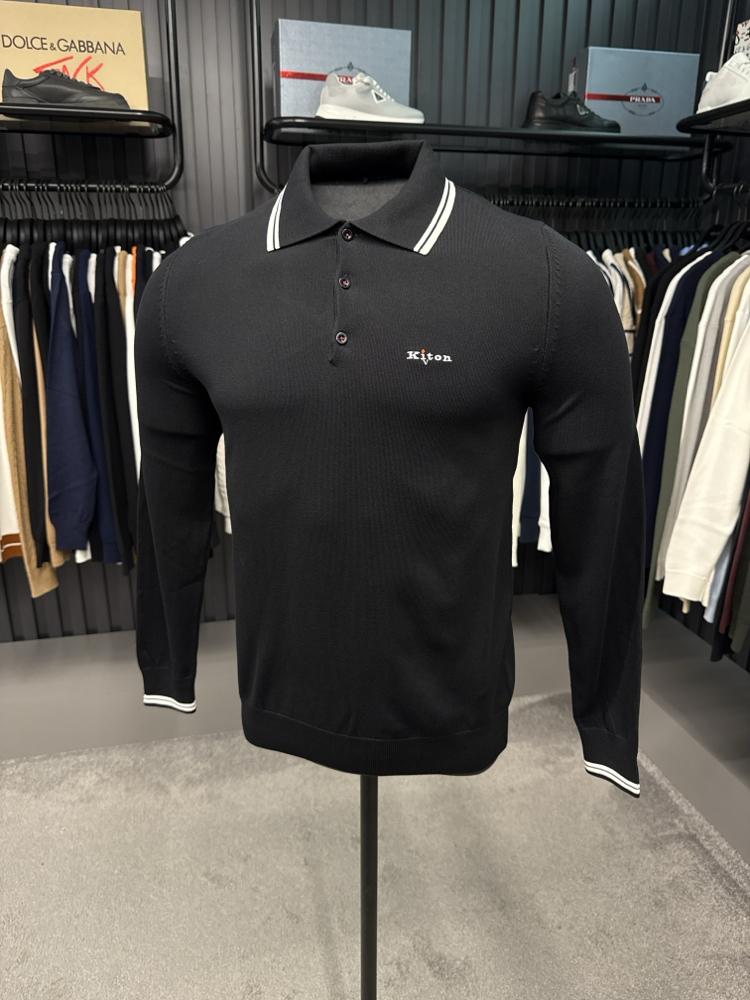 İthal KİTON Triko Polo Yaka (7202-Siyah)