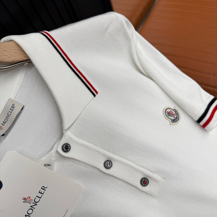 İthal MONCLER Triko Polo Yaka (5534-BEYAZ)