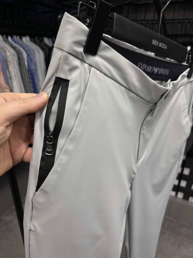 İthal Emporio Armani Kırışmayan Kumaş Jogger Pantolon(1087-Taş)